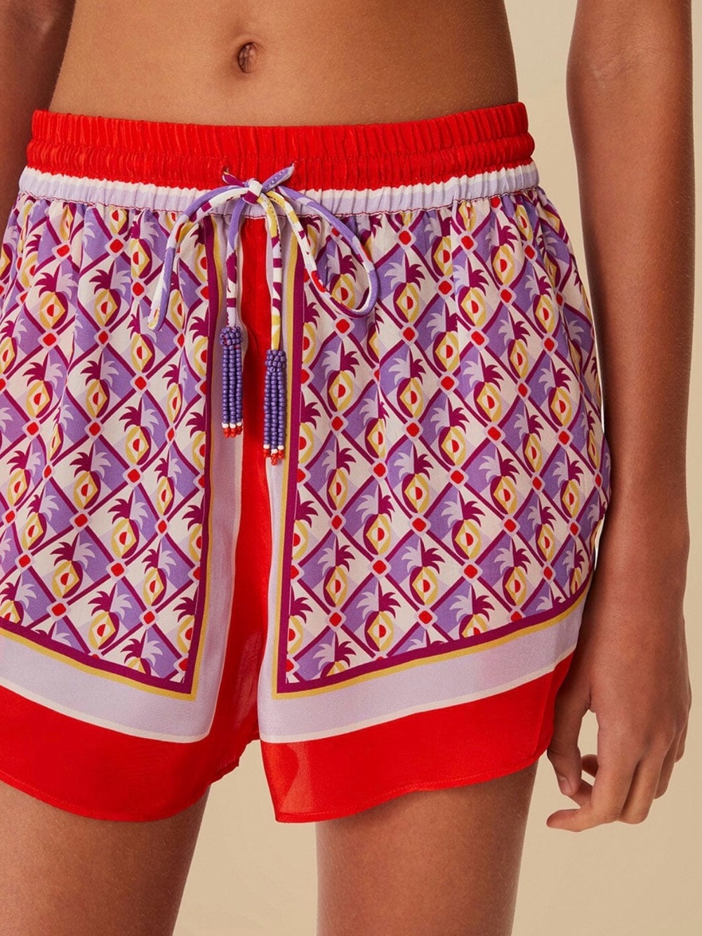 FARM RIO Multicolor Graphic Pineapple Scarf Shorts Sz S NEW